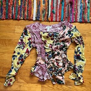 Anthropologie Multicolor Floral Blouse